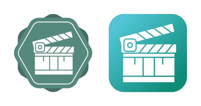 icono de vector de claqueta