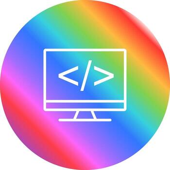 codificación en el icono de vector de pantalla