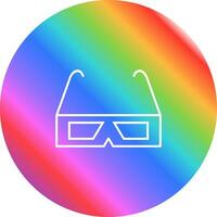 icono de vector de gafas 3d