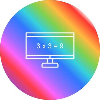Math in Computer Vector Icon