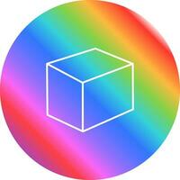 icono de vector de cubo