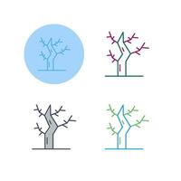 icono de vector de árbol seco