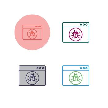 icono de vector de ataque de sitio web