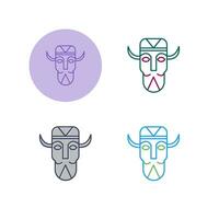 African Mask Vector Icon