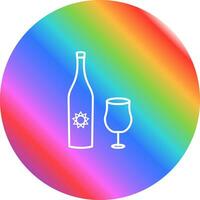 copa y vino vector icono