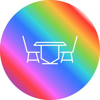 Lunch Table Vector Icon