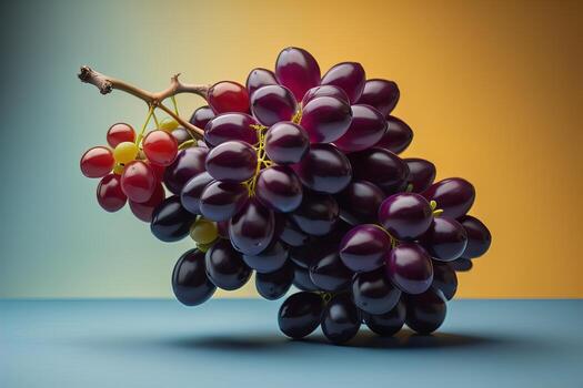 manojo de uvas, superficial profundidad de campo. ai generativo foto