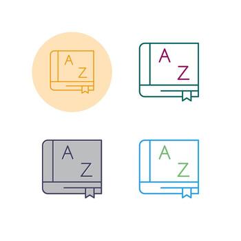 icono de vector de diccionario