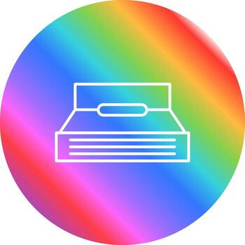 icono de vector de cama individual