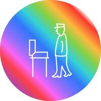 Guard Checking Briefcase Vector Icon