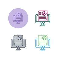 Online Resume Vector Icon