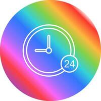 24 Hour Service Vector Icon