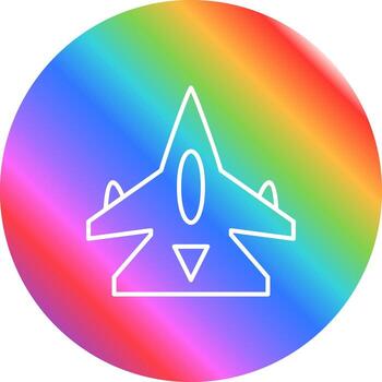 icono de vector de avión de combate