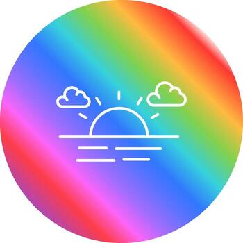 icono de vector de puesta de sol