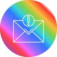 icono de vector de correo urgente