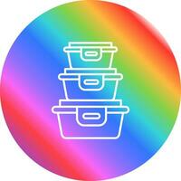 Plastic Food Container Vector Icon
