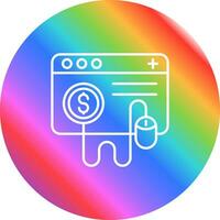 pago por clic icono de vector