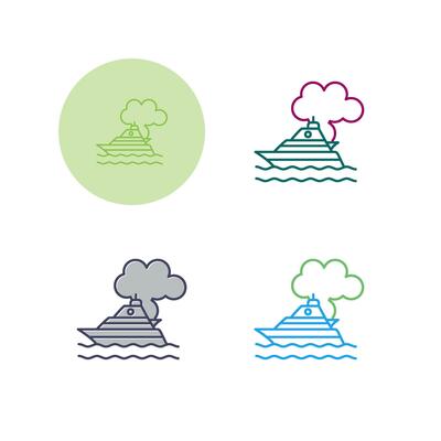 Ship Pollution Vector Icon