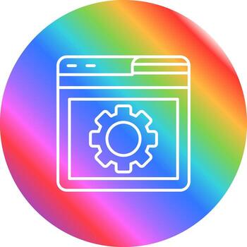 icono de vector de configuración del navegador