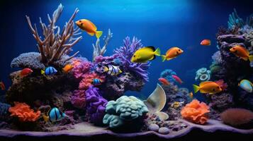Colorful coral reef background photo