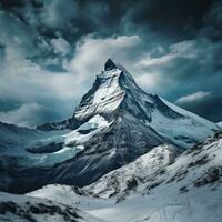 Moubtain covered with snow photo