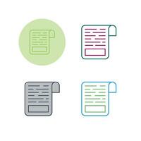 White Paper Vector Icon