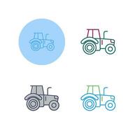 icono de vector de tractor