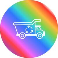 icono de vector de camión de reciclaje