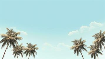 Palm trees background photo