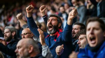 Big group of sport fan on stadium photo