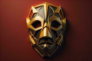 Mardi Gras mask isolated on solid color background. ai generative photo