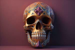 Day of the Dead sugar skull. Mexican sugar skull. ai generative photo