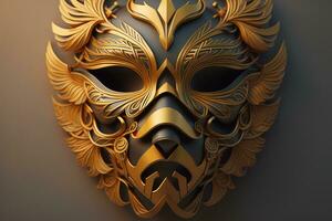 Mardi Gras mask isolated on solid color background. ai generative photo