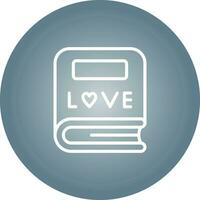 Love story book Vector Icon