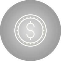 icono de vector de signo de dólar