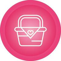 Romantic picnic basket Vector Icon