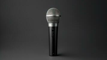 A professional microphone with a minimalist background photo