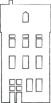 House line drawing for decoration.