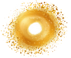 Golden glitter dust isolated png
