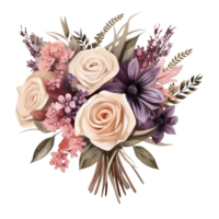 Wedding flower bouquet isolated png