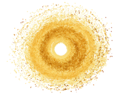 Golden glitter dust isolated png