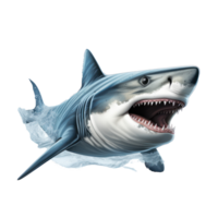 Angry shark isolated png