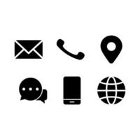 Contact us icon vector. Communication icons set isolate white background vector