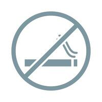 no smoking icon isolated on white background vector