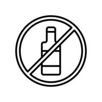 no bebida símbolo vector ilustración, aislado en blanco fondo.signo símbolo parte superior ver