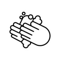 hand washing with soap icon,isolate on white background vector