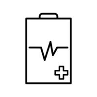 Clipboard form with pen icon medical signs set on white background vector