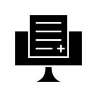 computer form flat color icon with simple black outline,isolated on a white background. vector