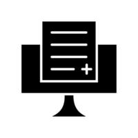 computer form flat color icon with simple black outline,isolated on a white background. vector