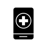 call doctor icon, online phone medical help, health consultation, emergency call, web symbol on white background - editable vector